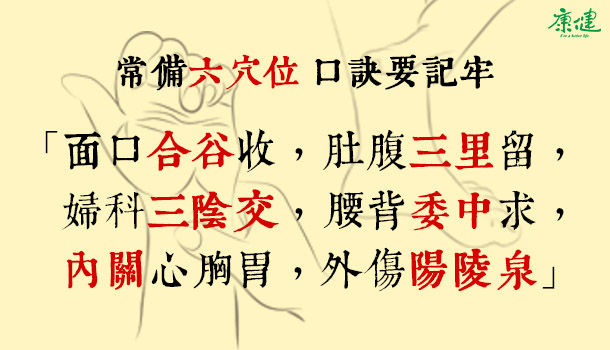 6大穴止痛 記好口訣一輩子受用 康健雜誌 6大穴止痛 記好口訣一輩子受用 康健雜誌